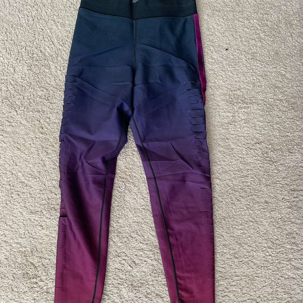 Ultracor leggings. Never been worn. Velvet and slit detail. Size medium